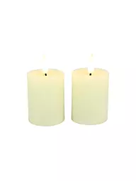 COUNTRYFIELD | Led Kerzen 2er Set LYON 5x9cm Gold | creme