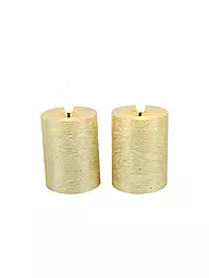 COUNTRYFIELD | Led Kerzen 2er Set LYON 5x9cm Gold | gold