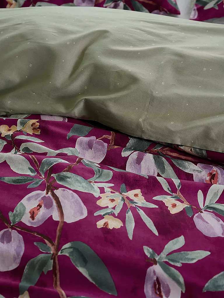 COVERS & CO | Bettwäsche Plums Perfect 70x90cm / 140x200cm  | beere