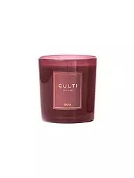 CULTI | Weihnachtskerze 550g groß GEMMA Grün | Dunkelrot