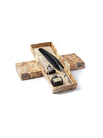 DALLAITI | Schreibset mit verziertem Federstift Black