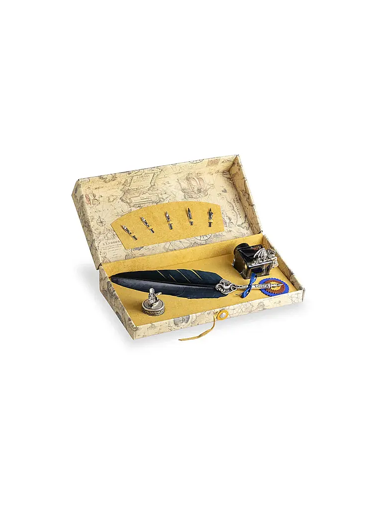 DALLAITI | Schreibset mit Federhalter Gold | Gold