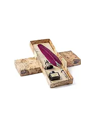 DALLAITI | Schreibset mit verziertem Federstift Bordeaux | Dunkelrot