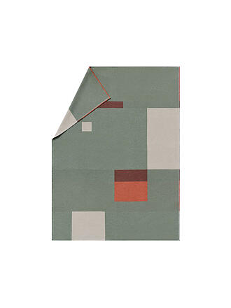 DAVID FUSSENEGGER | Wohndecke - Plaid LUCA Squares 140x200cm Grün 
