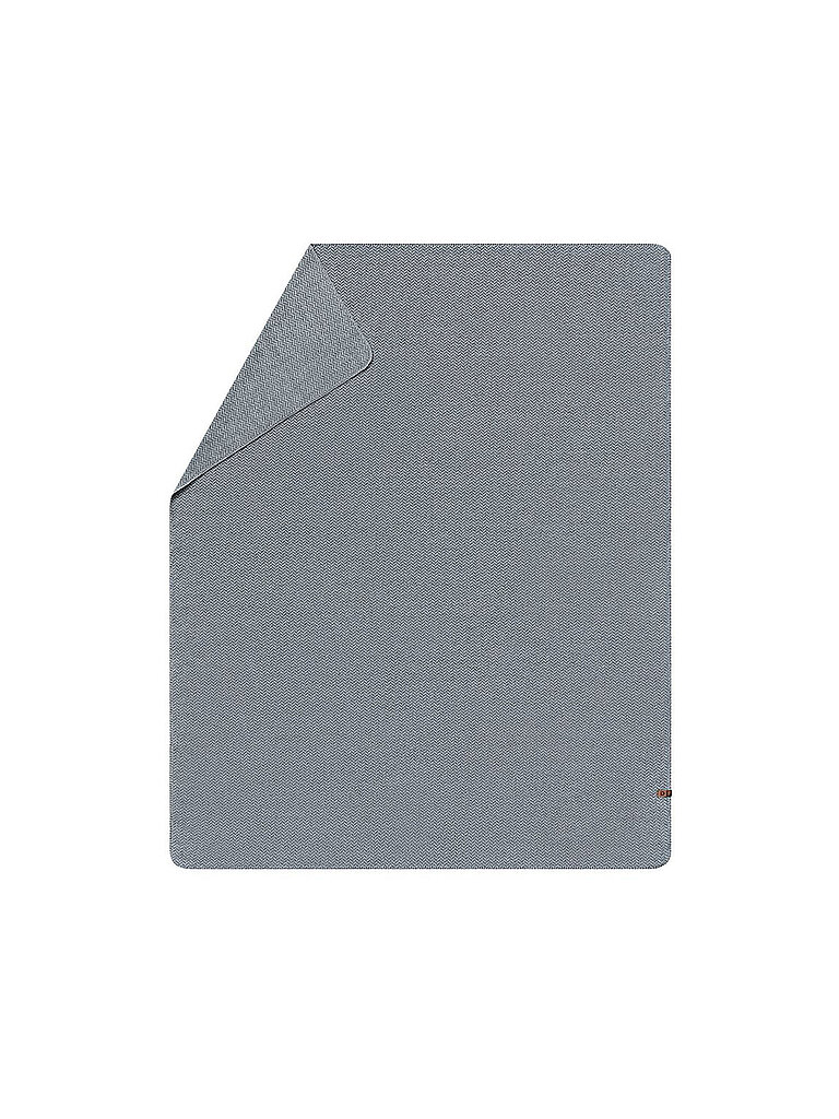 DAVID FUSSENEGGER Plaid MERANO chevrons 160x200cm Gris gris