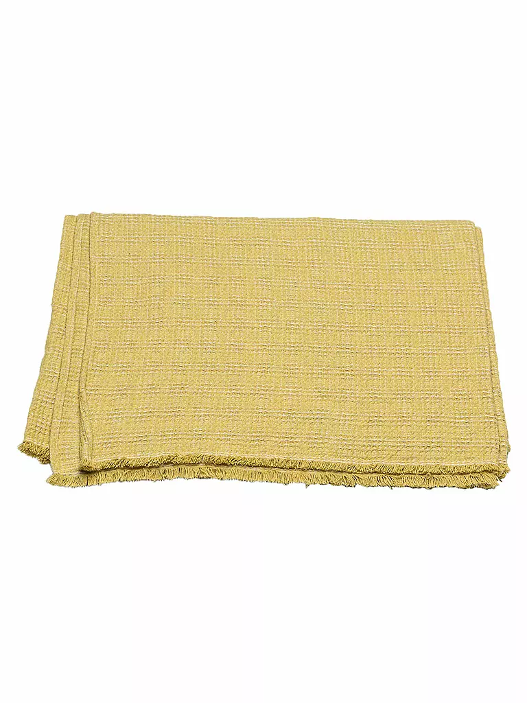 DAVID FUSSENEGGER Strukturdecke "Mare" 140x200cm (Senfgelb) gelb