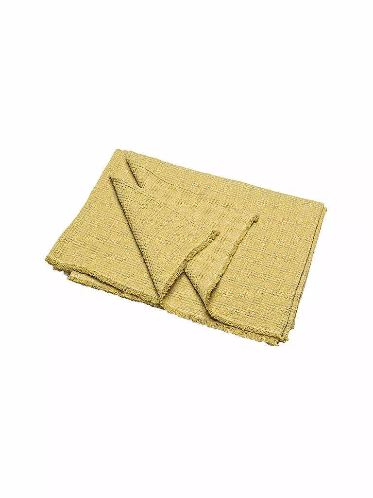 DAVID FUSSENEGGER Strukturdecke "Mare" 140x200cm (Senfgelb) gelb