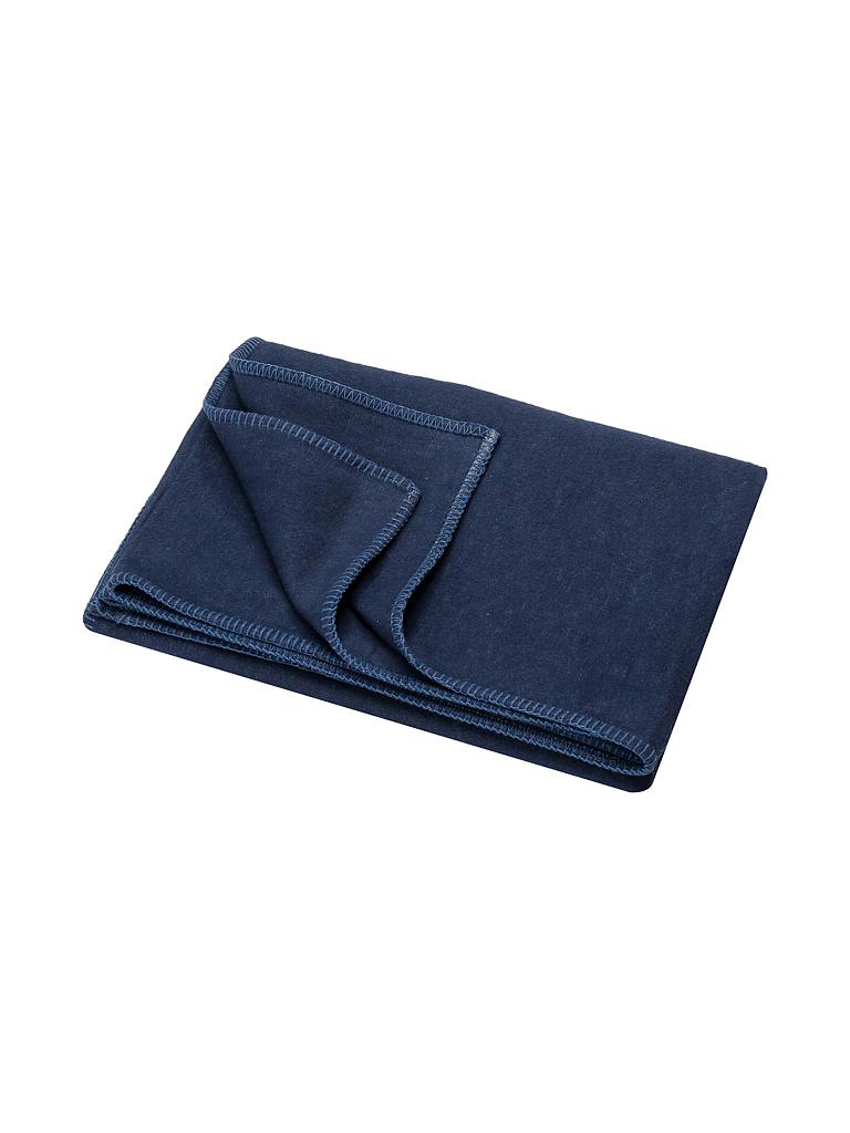 DAVID FUSSENEGGER Tagesdecke Plaid "Sylt" 140x200cm (Marine) blau