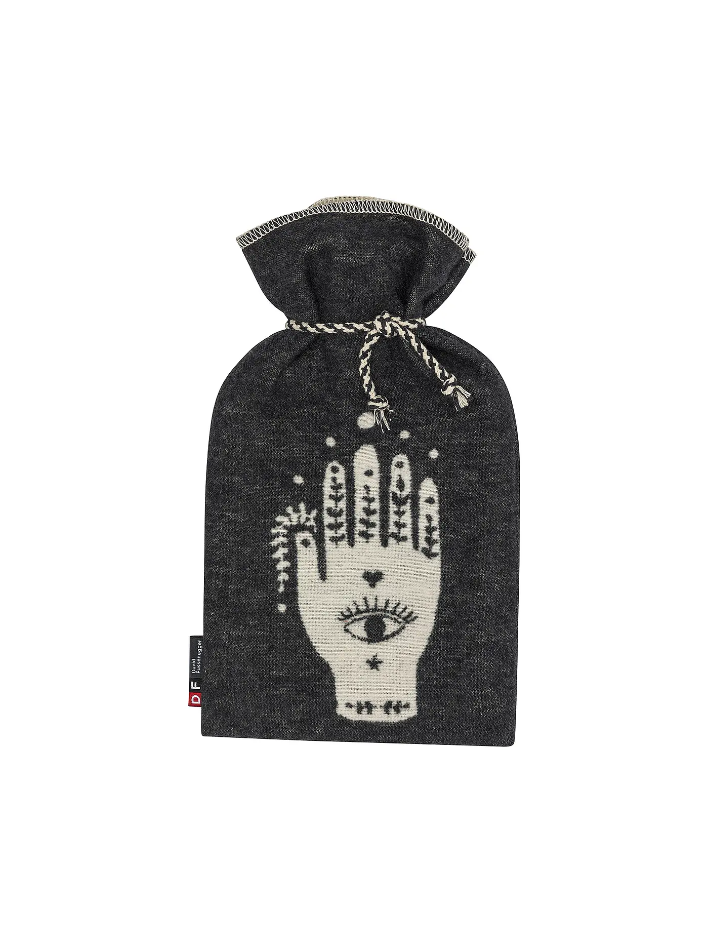 DAVID FUSSENEGGER | Wärmflasche SILVRETTA Hand 38x21cm/2 Liter Kupfer | grau