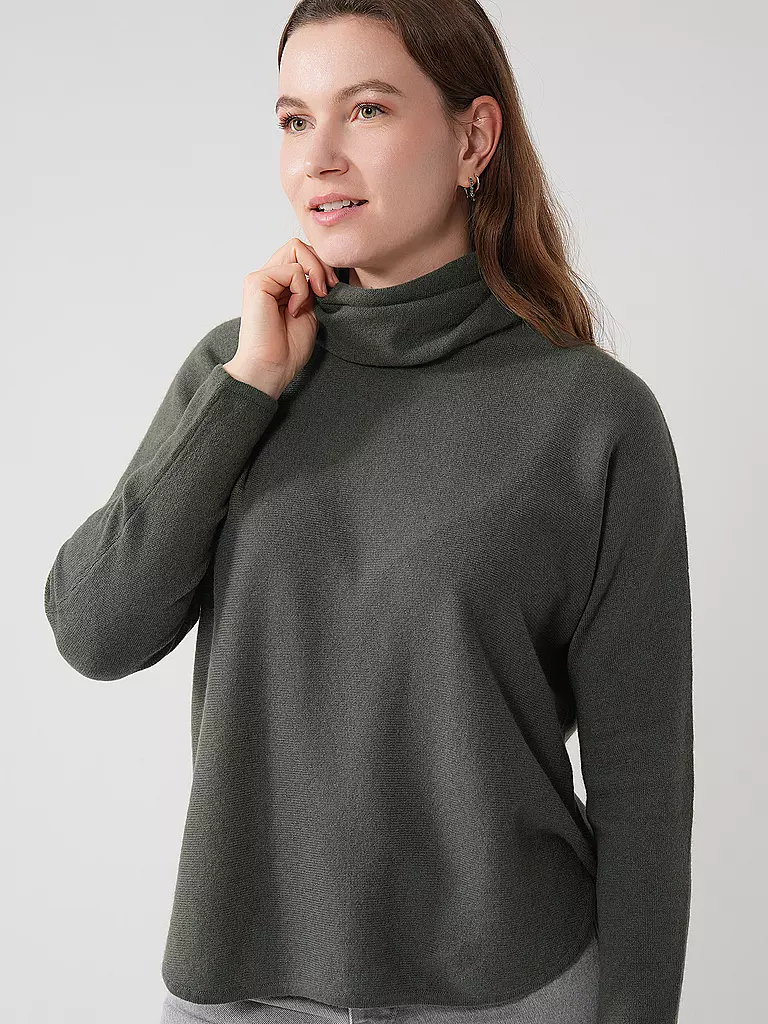 DAVIDA | Kaschmirpullover  | dunkelgrün