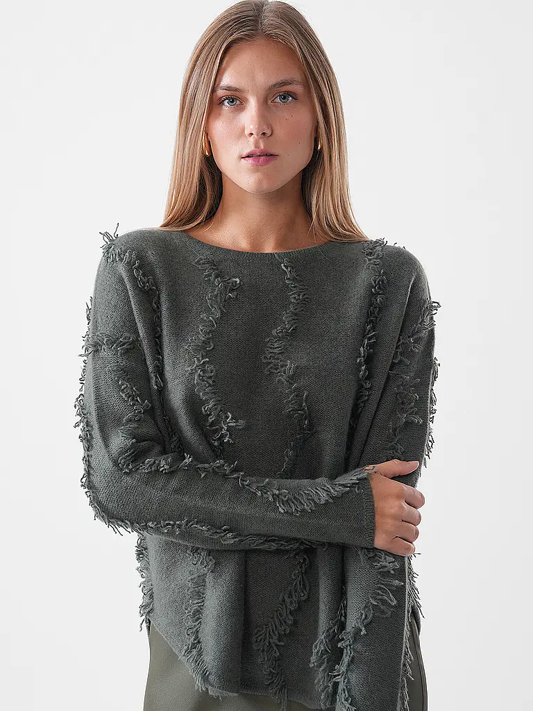 DAVIDA | Kaschmirpullover  | dunkelgrün