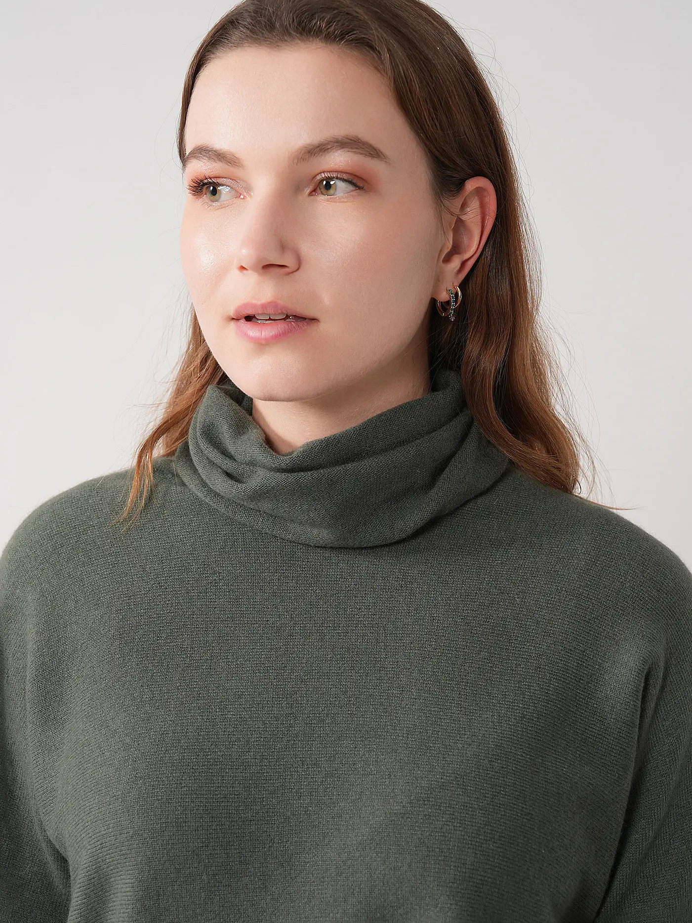 DAVIDA | Kaschmirpullover  | dunkelgrün