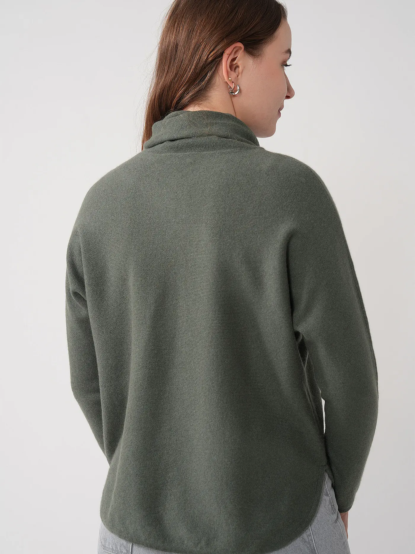 DAVIDA | Kaschmirpullover  | dunkelgrün
