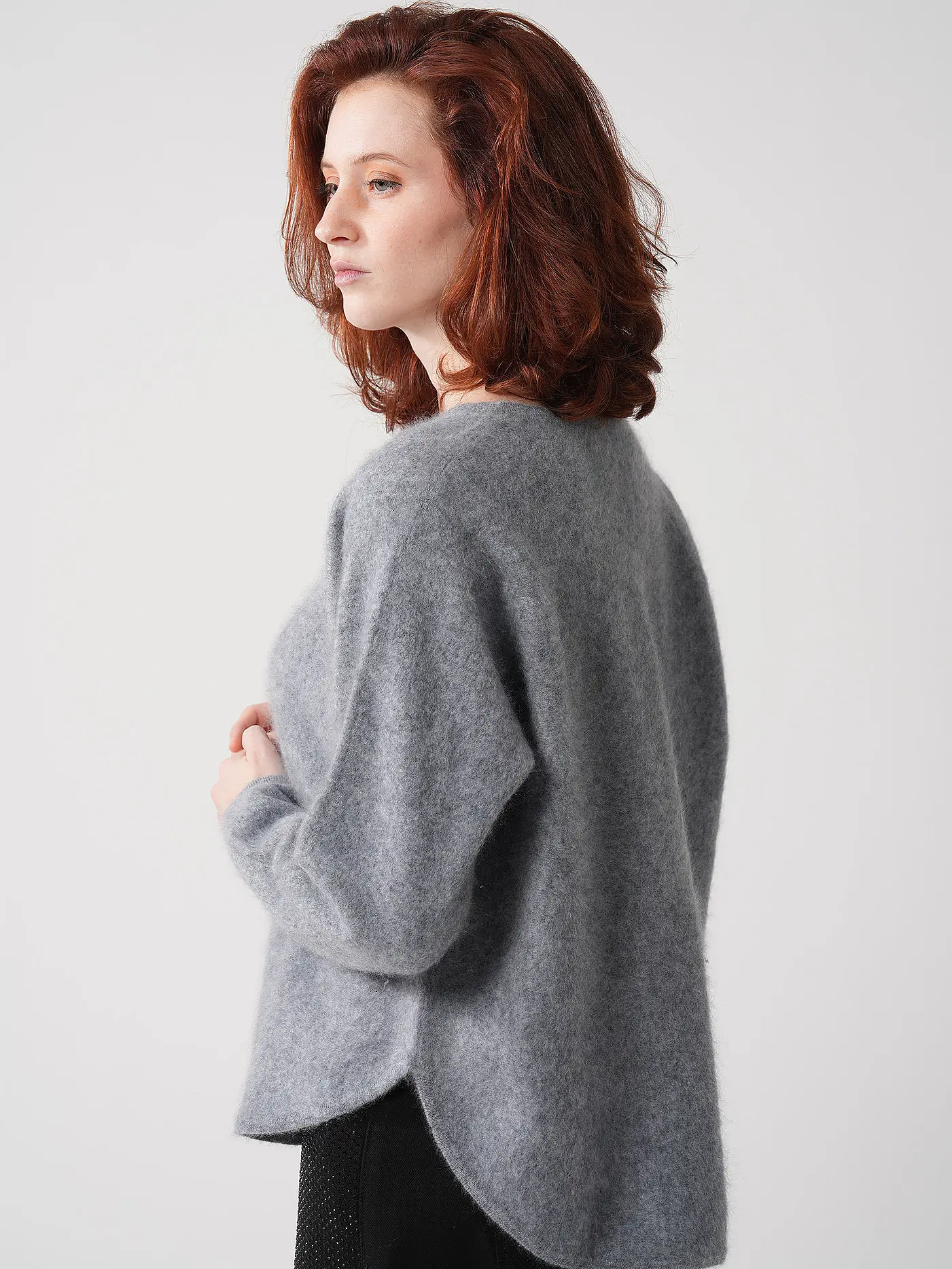 DAVIDA | Kaschmirpullover | hellgrau