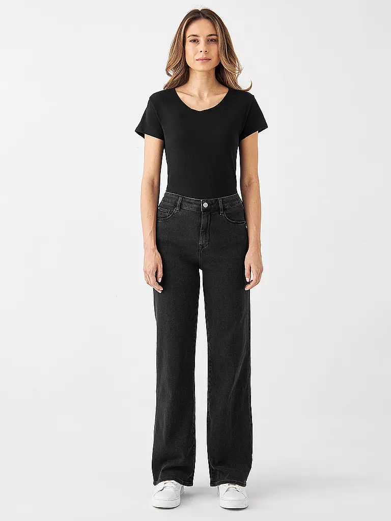 DAWN DENIM | Jeans Flared Fit DEW CLASSIC | schwarz