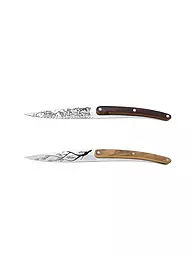 DEEJO | Brotzeitmesser 2-teilig OLIVENH.+KOR | silber
