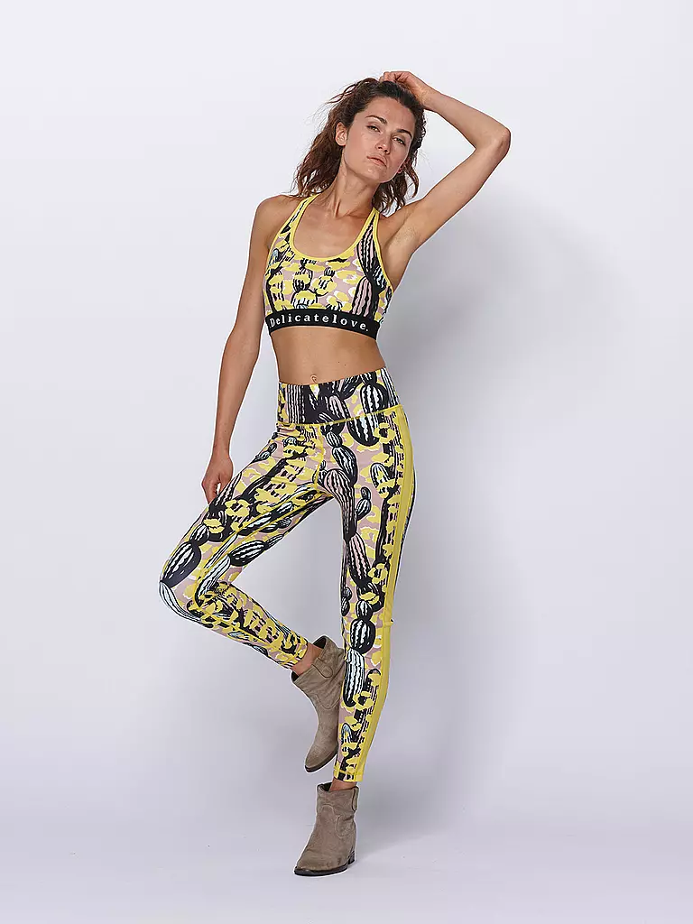 DELICATELOVE | Yoga Leggings Nadi Cactus | gelb