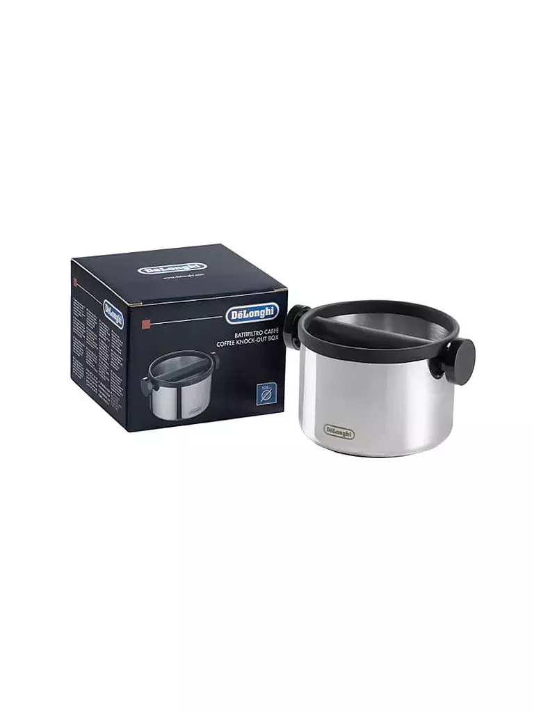 DELONGHI | Knock Box gross Edelstahl 12,5cm | silber