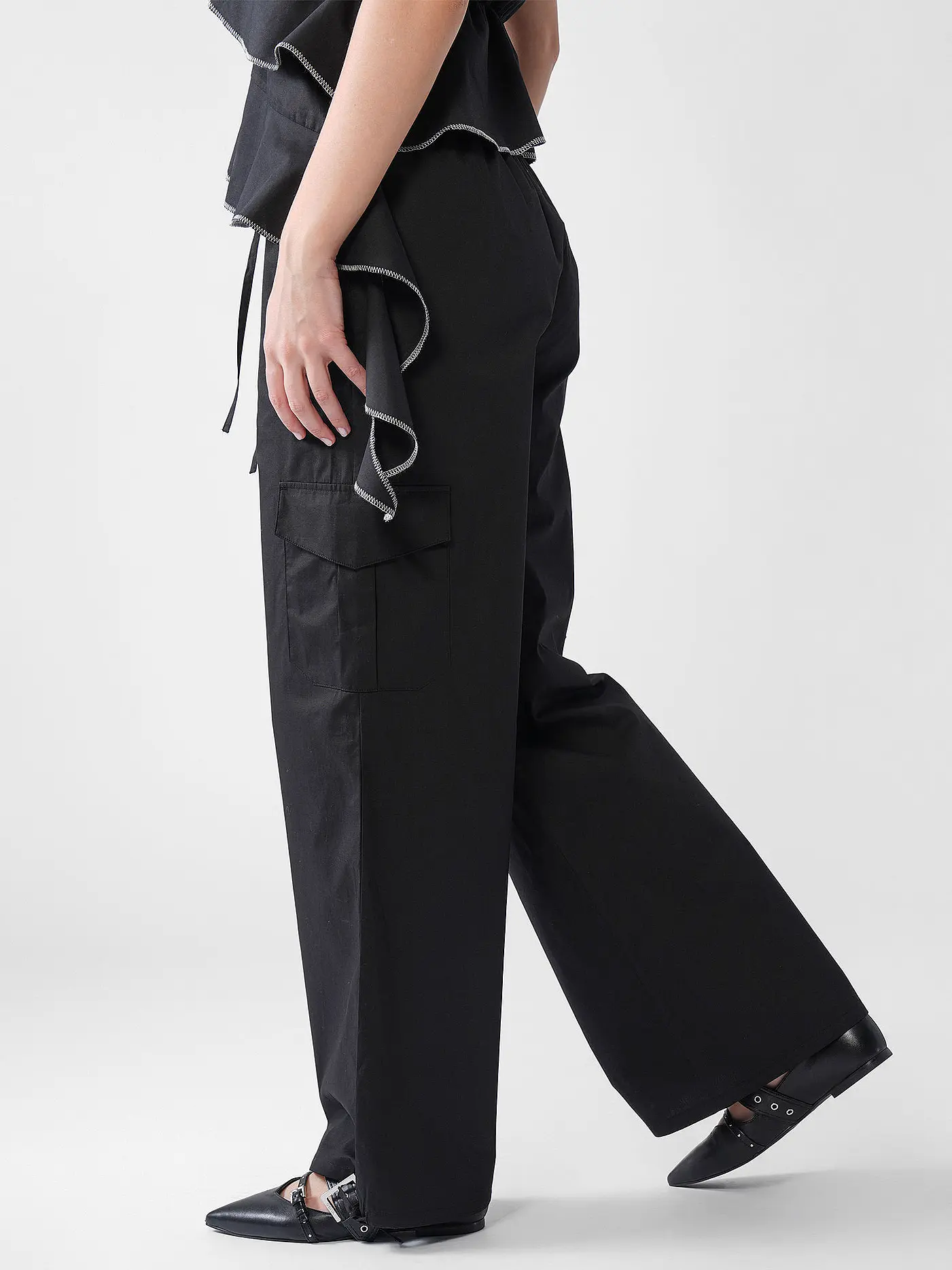 DESIGNERS REMIX | Cargohose CLAIRE | schwarz