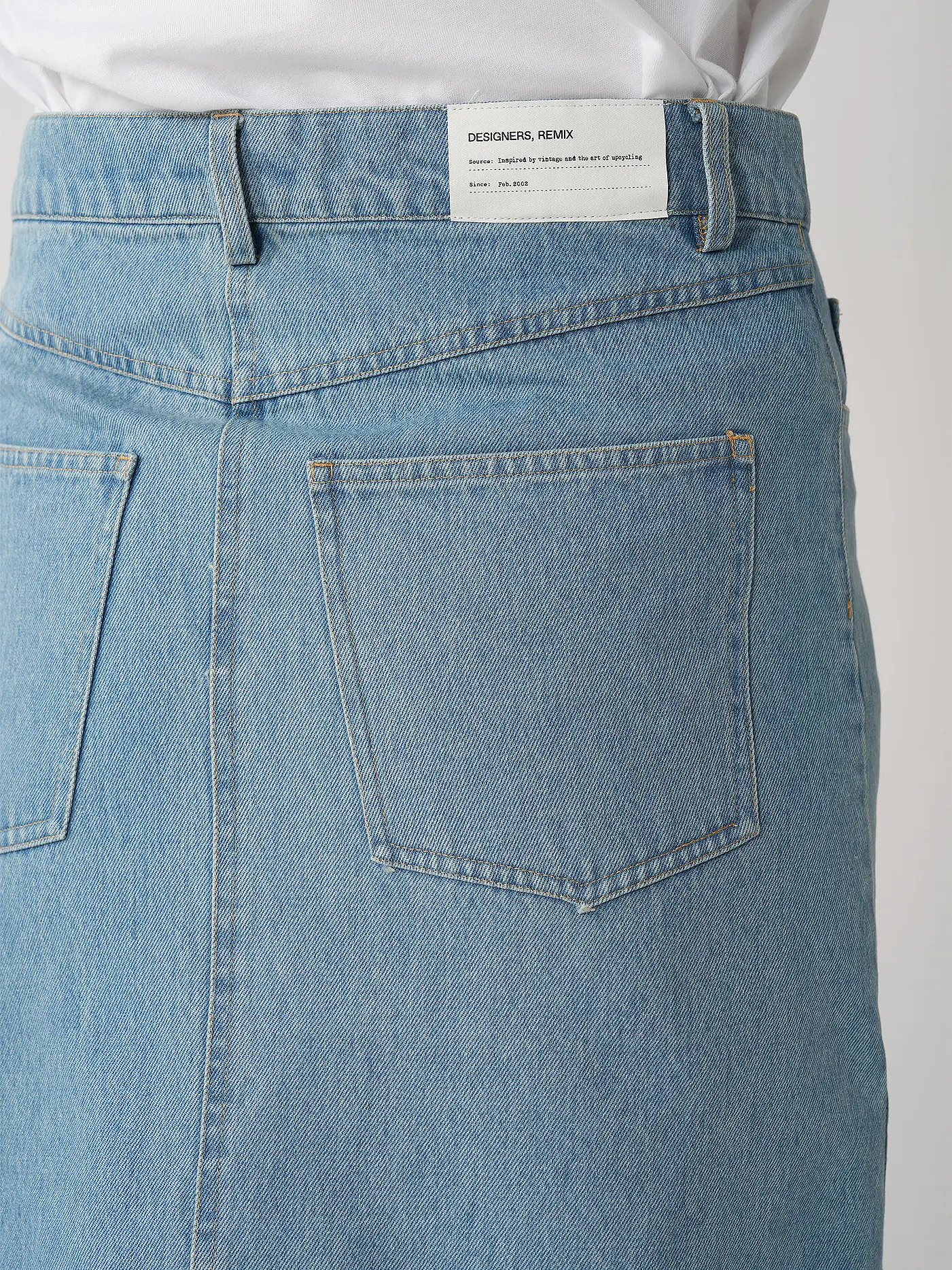 DESIGNERS REMIX | Jeansrock Midi MILES | blau