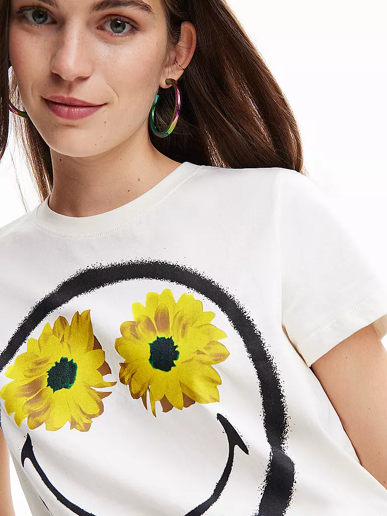 DESIGUAL | T-Shirt SMILEY | weiss