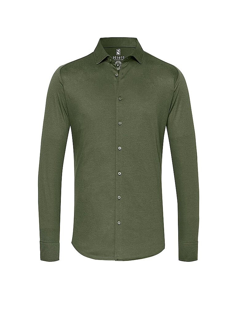 DESOTO Jerseyhemd Slim Fit olive | XL