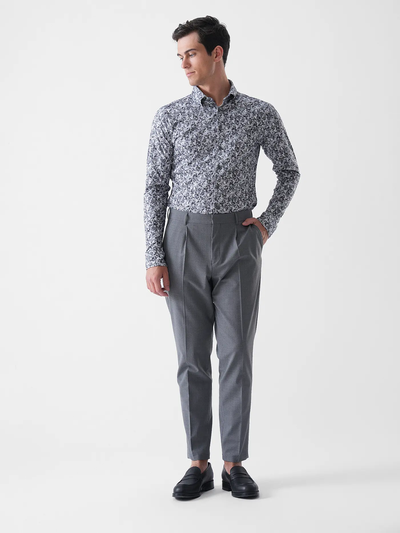 DESOTO | Jerseyhemd Slim Fit  | schwarz