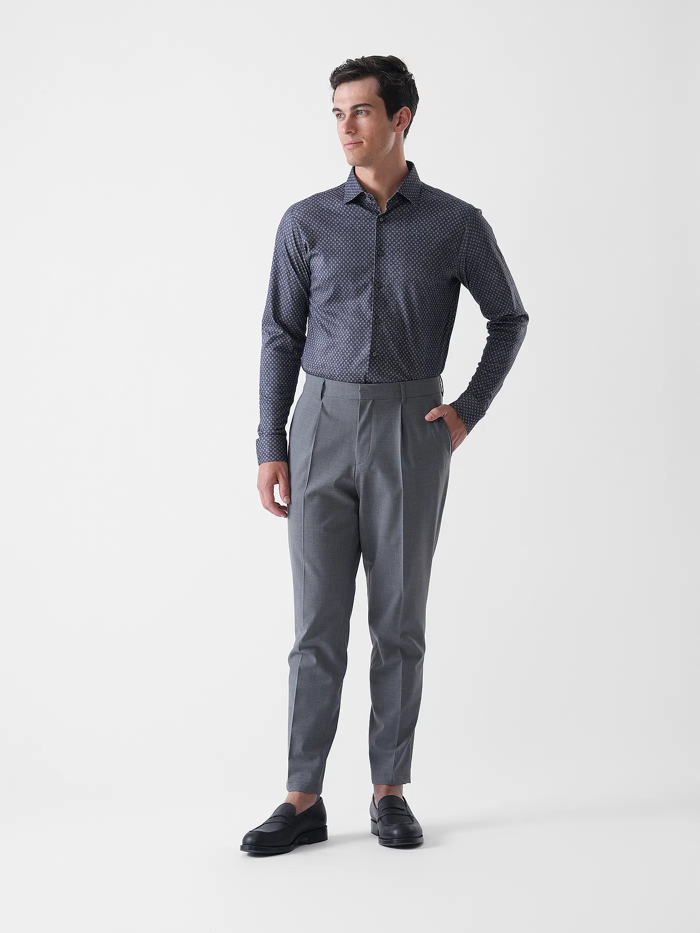 DESOTO | Jerseyhemd Slim Fit  | dunkelblau