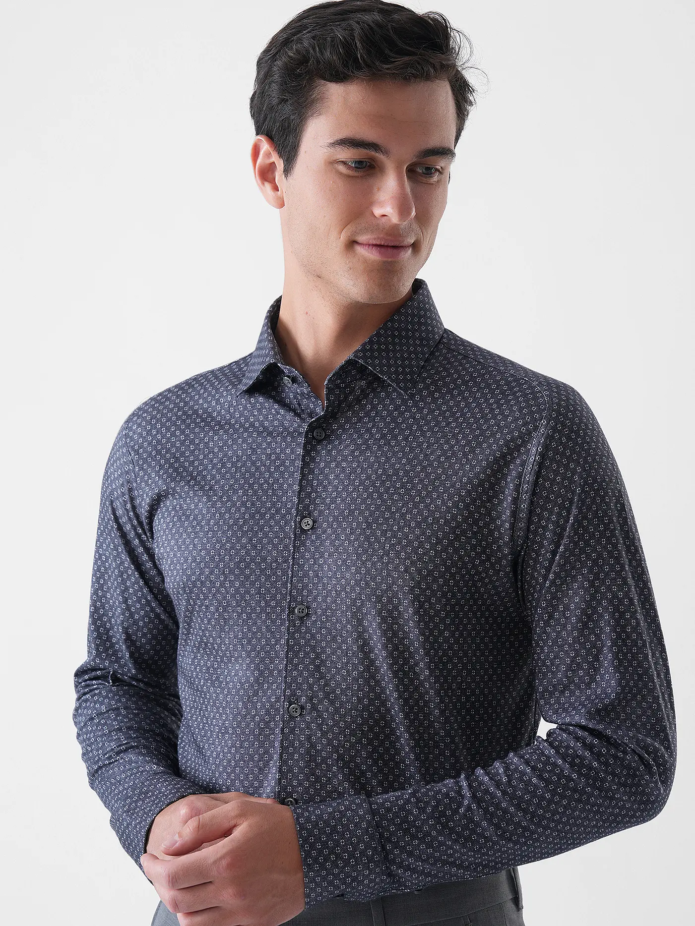 DESOTO | Jerseyhemd Slim Fit  | dunkelblau