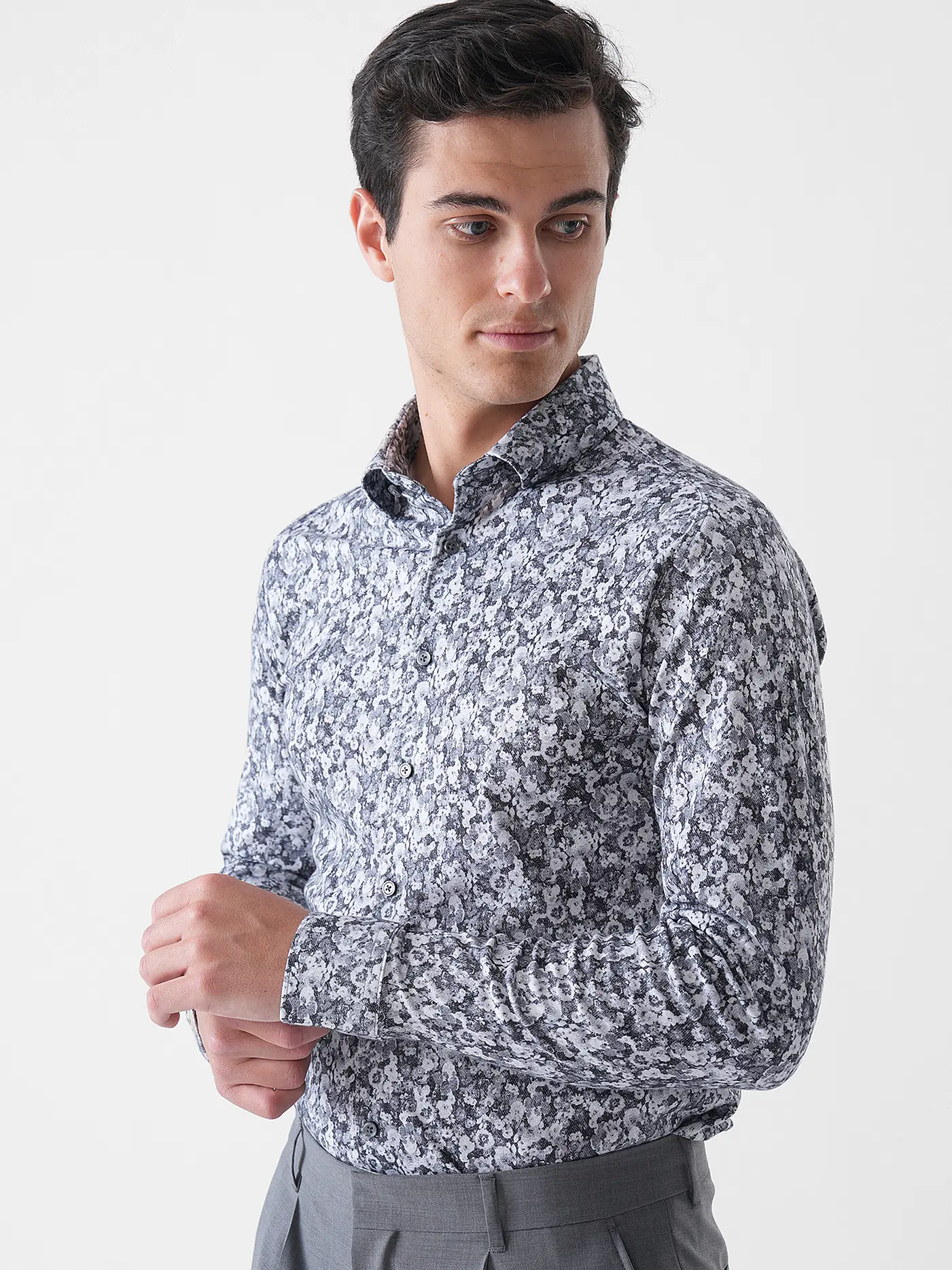 DESOTO | Jerseyhemd Slim Fit  | schwarz