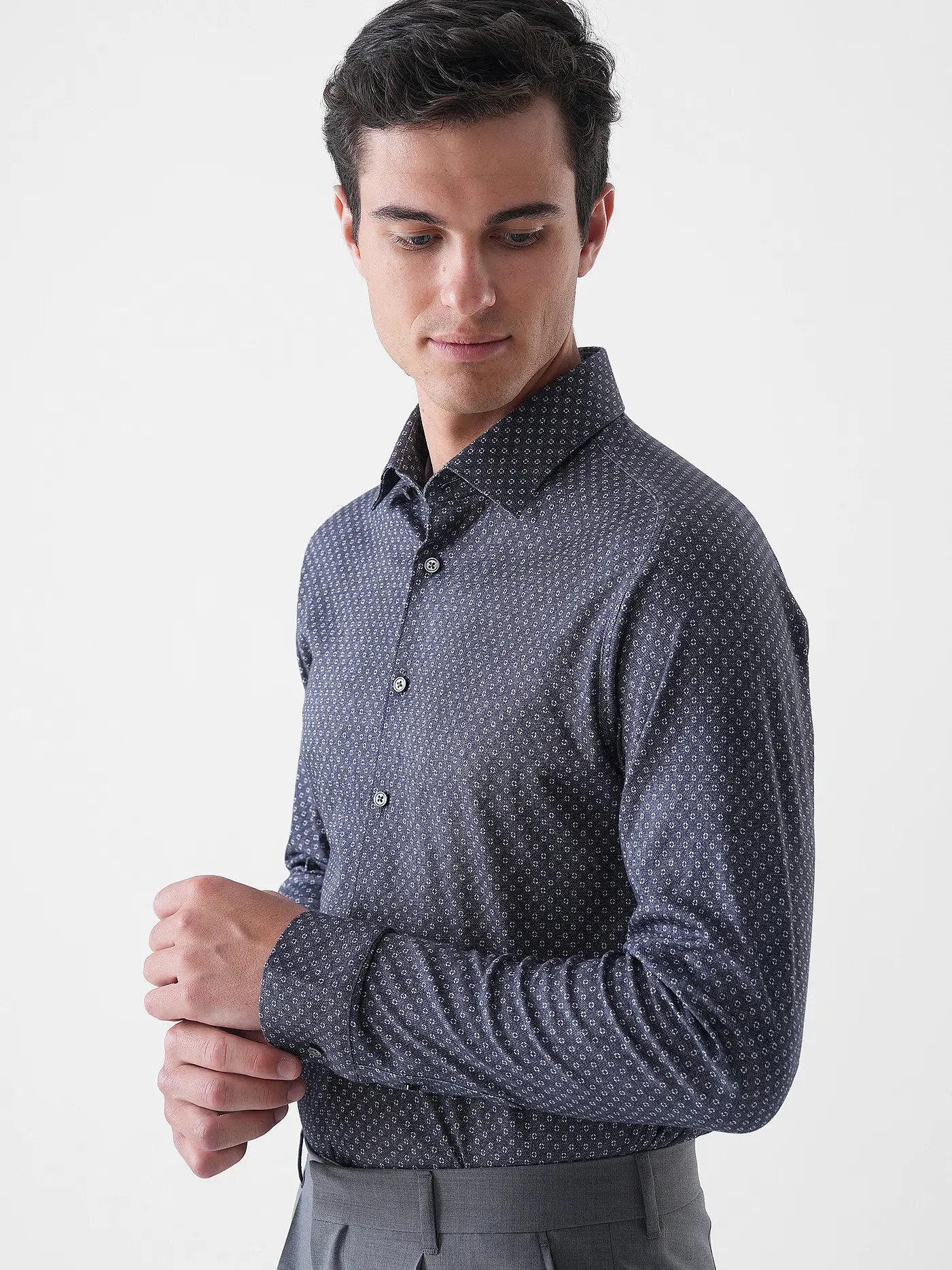 DESOTO | Jerseyhemd Slim Fit  | dunkelblau