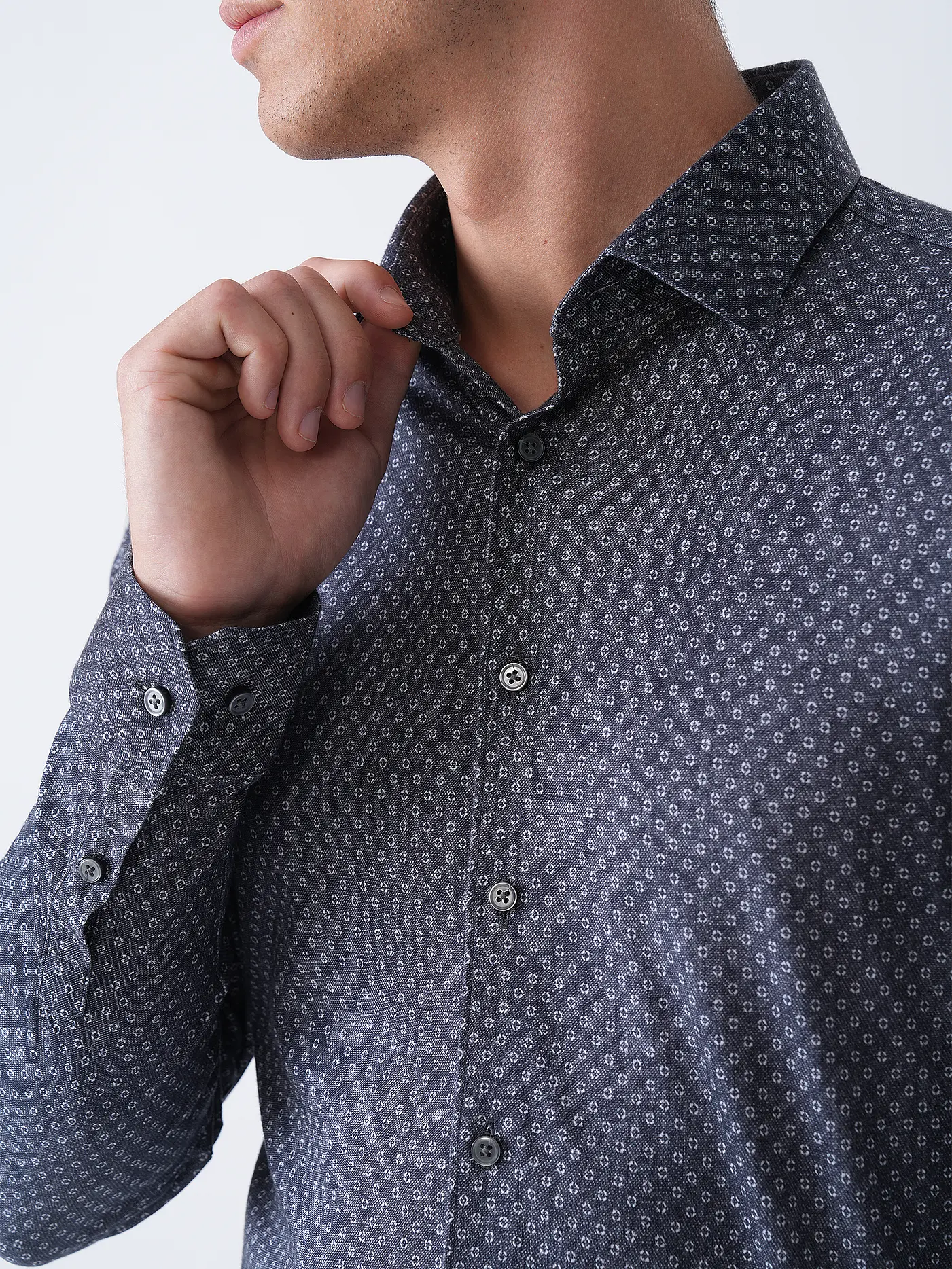 DESOTO | Jerseyhemd Slim Fit  | dunkelblau