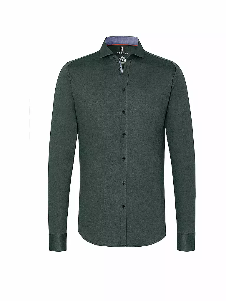 DESOTO | Jerseyhemd Slim Fit | dunkelgrün