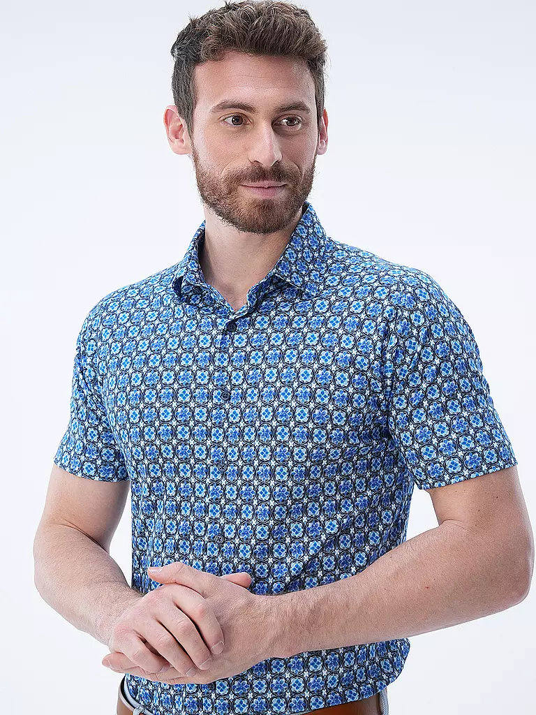 DESOTO | Jerseyhemd Slim Fit | blau