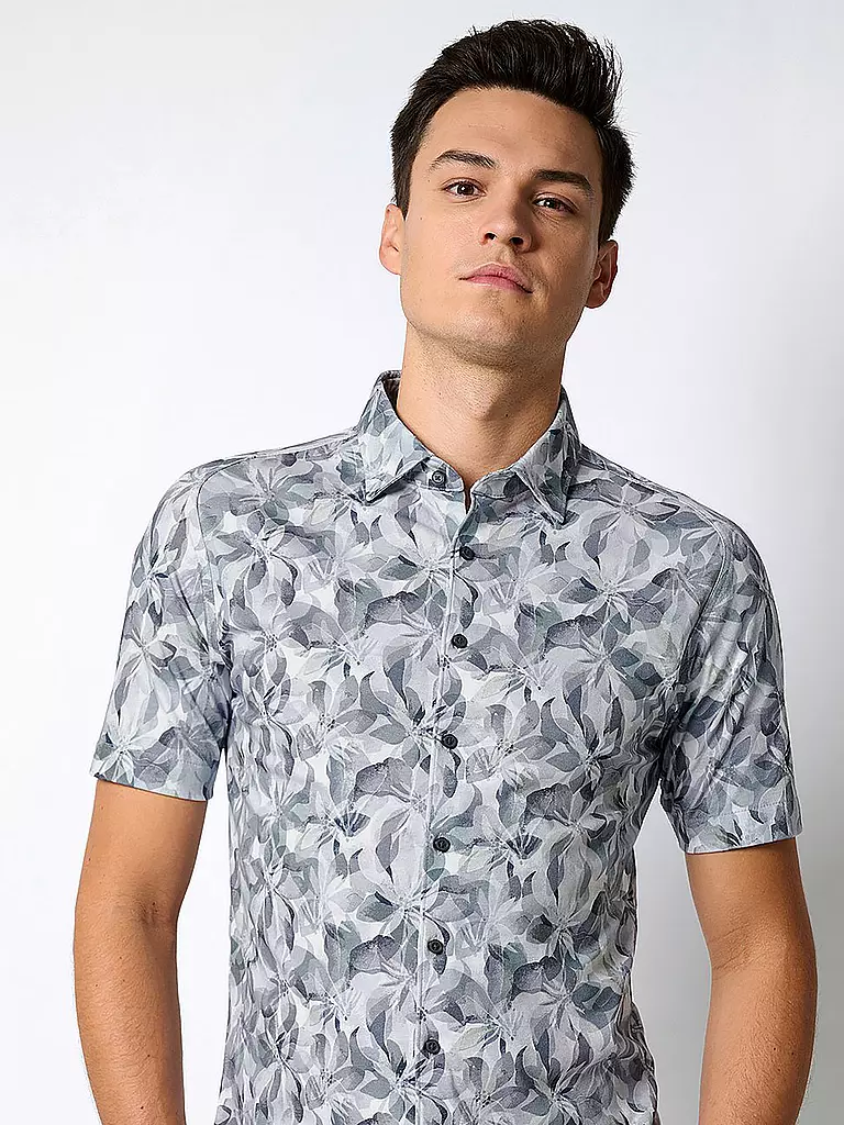 DESOTO | Jerseyhemd Slim Fit | grau