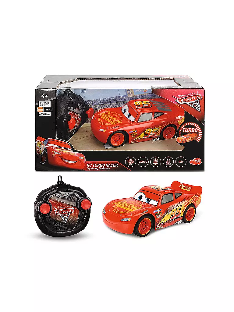 DICKIE | Fahrzeug "RC Cars 3" Turbo Racer Lightning McQueen | transparent