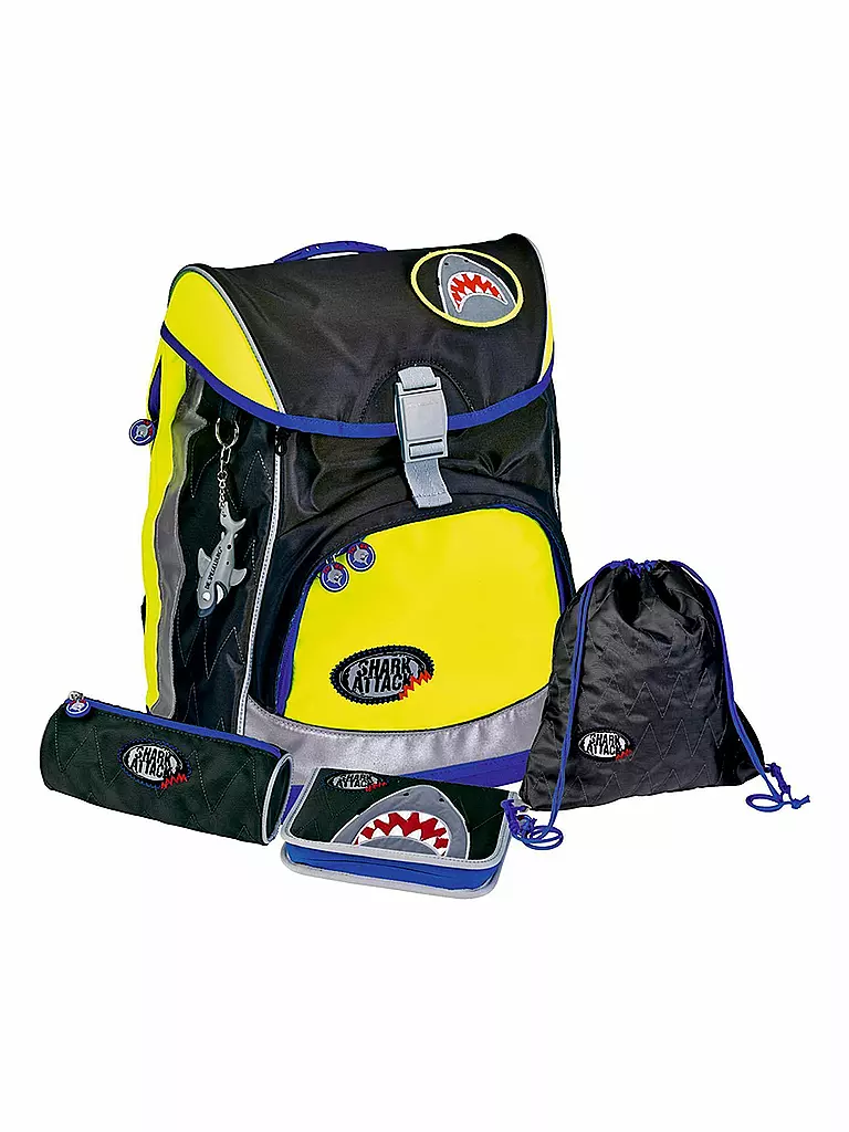 DIE SPIEGELBURG | Captn Sharky - Schulranzen-Set "Flex Style Fun - Shark Attack" | 