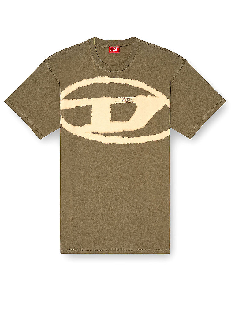 DIESEL T-Shirt BLEACH olive | L