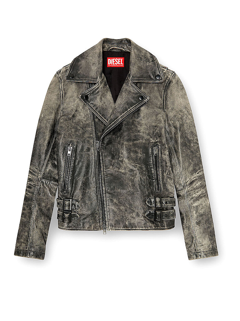 Diesel Lederjacke | 52 Grau
