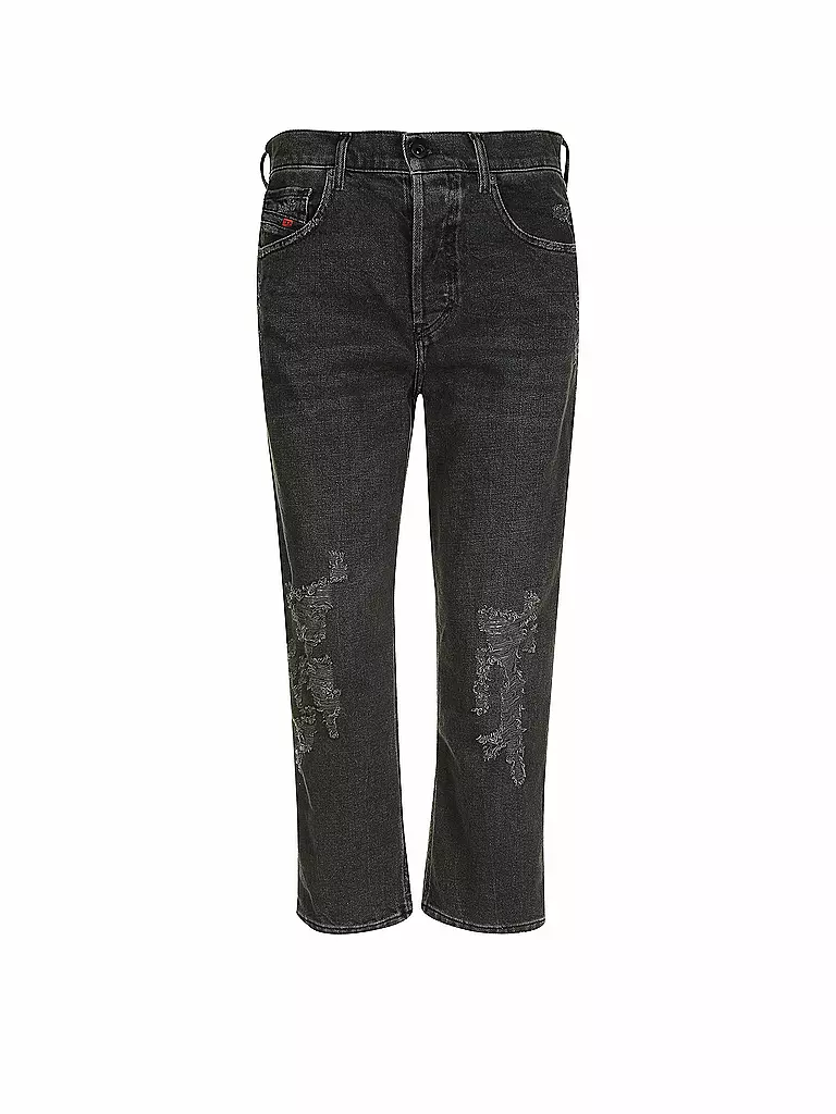 DIESEL | Mom-Jeans Regular-Straight-Fit "Aryel" (Cropped) | grau
