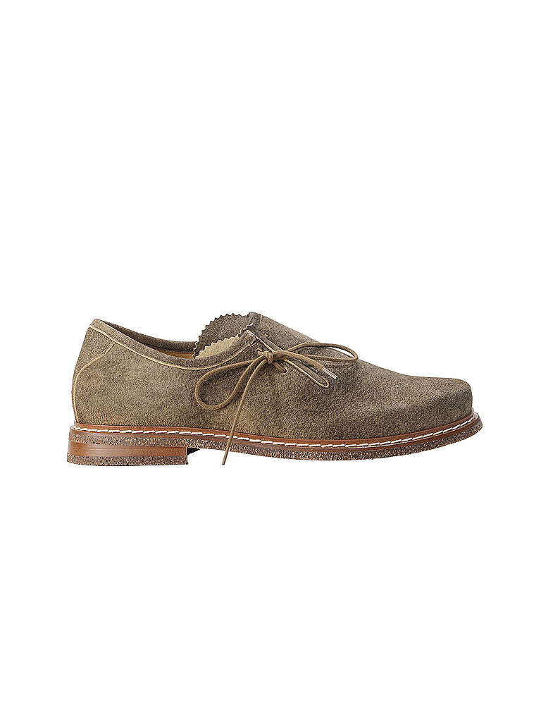 DIRNDL & BUA Trachtenschuhe - Haferlschuhe ANTIKBOCK olive | 44