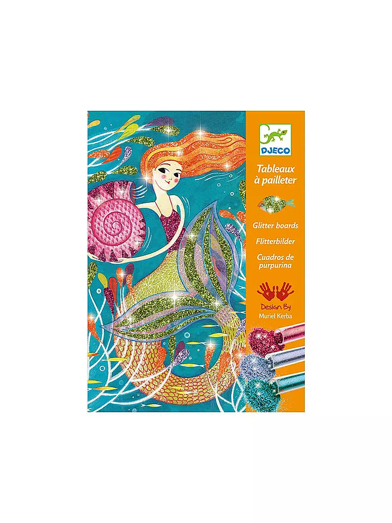 DJECO | Bastel-Set - Flitterbilder - Mermaids Lights | keine Farbe