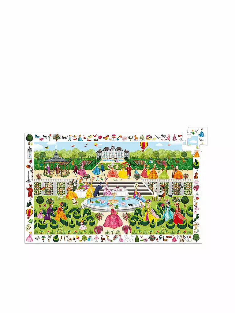 DJECO | Entdecker-Puzzle "Gartenparty" (100 Teile) | transparent