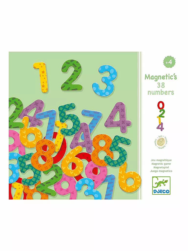 DJECO | Magnetisches Lernspiel - 38 Numbers | keine Farbe