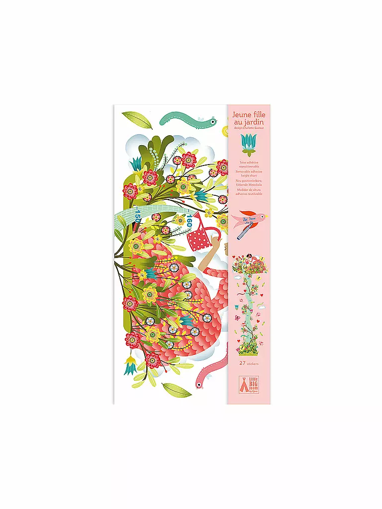 DJECO | Wandsticker - Junges Mädchen im Garten | keine Farbe