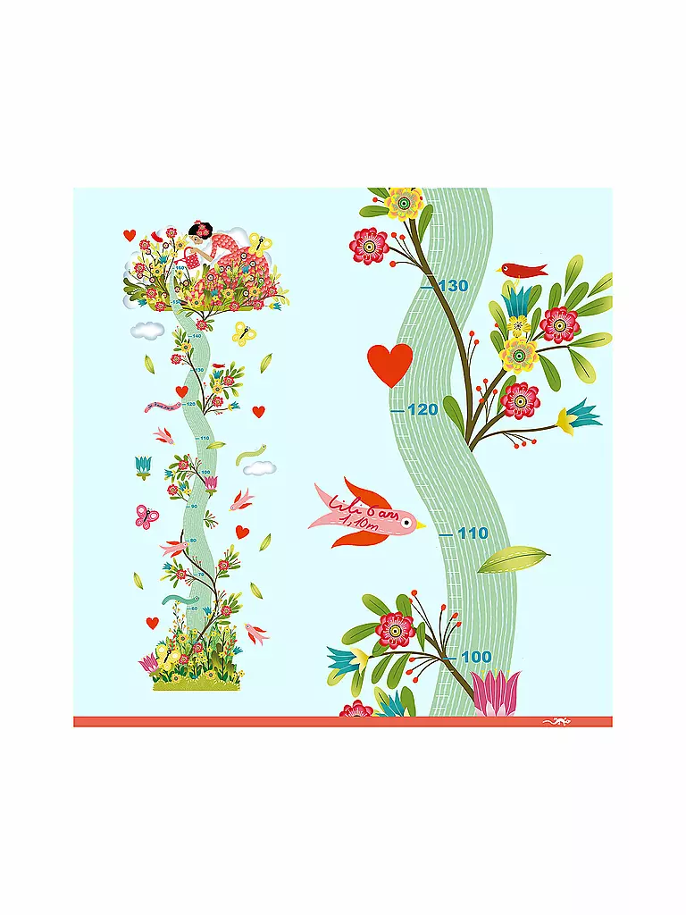 DJECO | Wandsticker - Junges Mädchen im Garten | keine Farbe