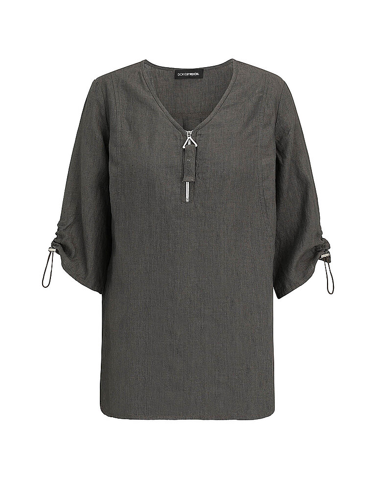DORIS STREICH Leinenbluse braun | 48