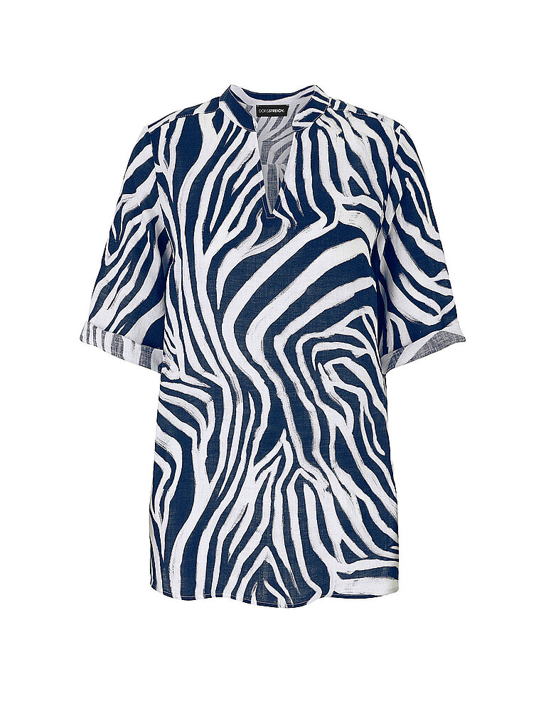 DORIS STREICH Leinenbluse dunkelblau | 48