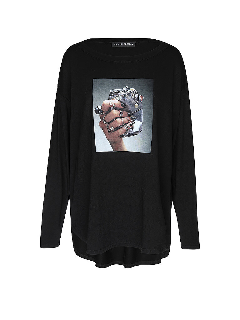 DORIS STREICH Langarmshirt schwarz | 44