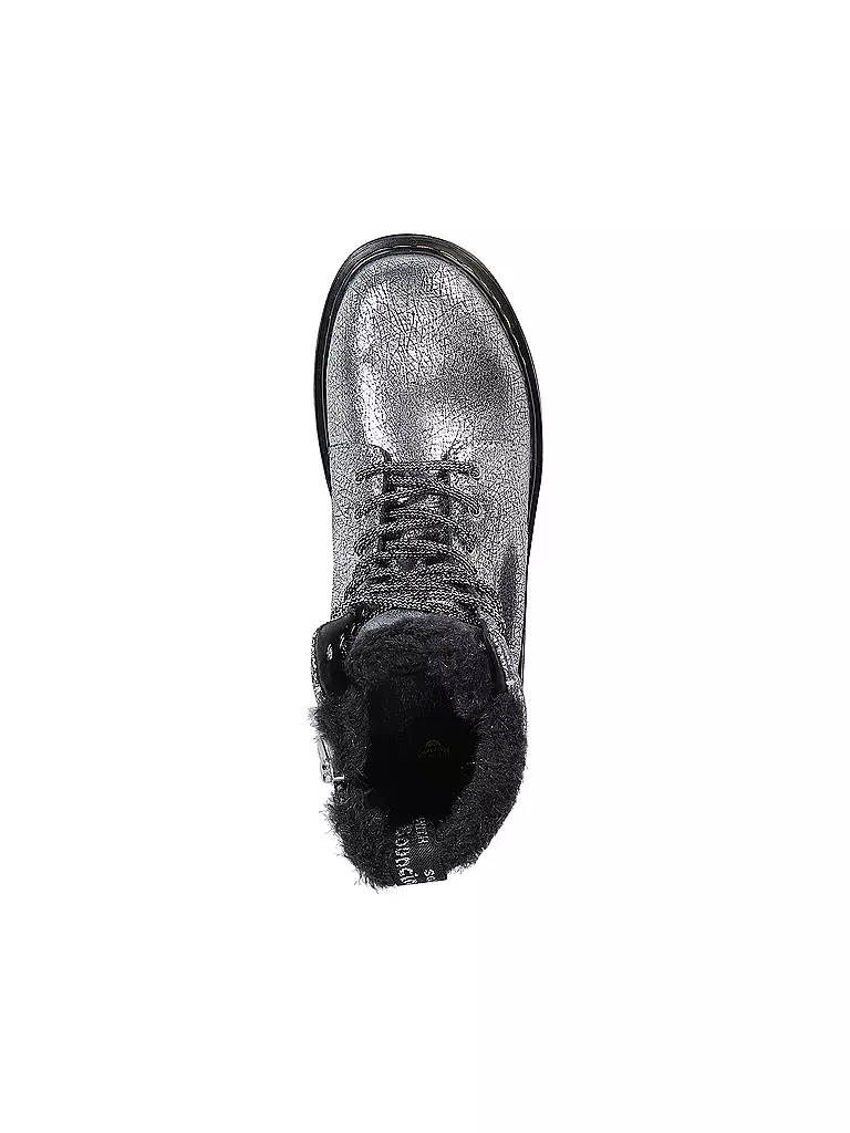 DR. MARTENS | Kinder Schnürboots 1460 Y SERENA FOIL | silber